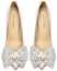 Lookbook (W) Lily Wei Satin Tumit Tinggi Slip-On 'Champagne Pink Crystal Bow' NN-119