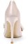 Shop (W) Lily Wei Satin Tumit Tinggi Slip-On 'Champagne Pink Crystal Bow' NN-119
