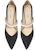 (W) Lily Wei Satin Rhinestone Pearl Mule Heels 'Hitam' NN-388