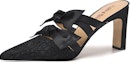 Buy (W) Sandal Tumit Slide Lily Wei dengan Reben 'Beludru Hitam' L-018
