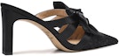 Order (W) Sandal Tumit Slide Lily Wei dengan Reben 'Beludru Hitam' L-018