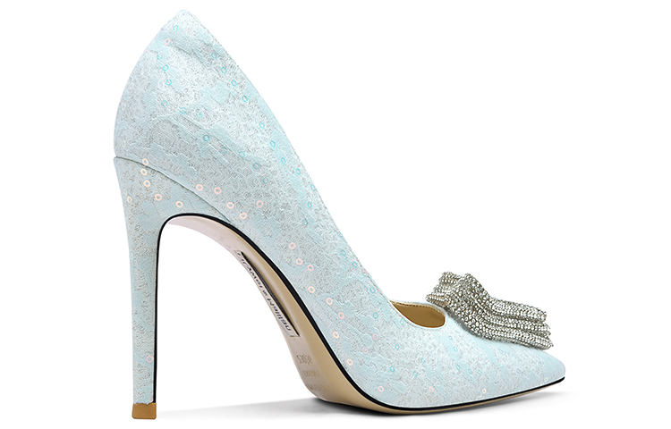 Order (Women) Lily Wei Slip-On 'Blue Leather Rhinestone' NN-235