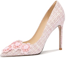 (Women) Lily Wei Slip-On 'Pink Floral Knit' NN-525 (Women) Lily Wei Slip-On 'Pink Floral Knit' NN-525