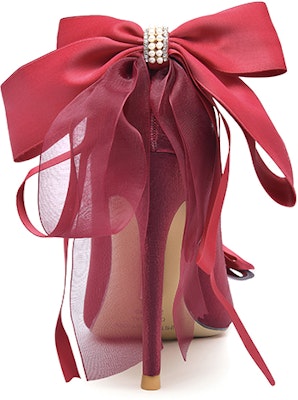 (W) Lily Wei Sin Cordones 'Lazo Perla Roja' NN-205 Shop (W) Lily Wei Sin Cordones 'Lazo Perla Roja' NN-205