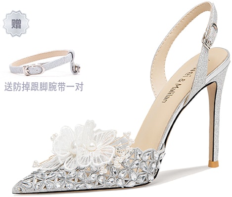 (W) (女性用) リリー・ウェイ スリッポン「シルバーフローラルカットアウトスティレット」NN-337 NN-337 Buy (W) (女性用) リリー・ウェイ スリッポン「シルバーフローラルカットアウトスティレット」NN-337 NN-337