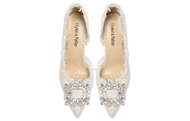 (W) Lily Wei Slip-On Flat 'Moonlight Fabric with Rhinestones' 圖 3