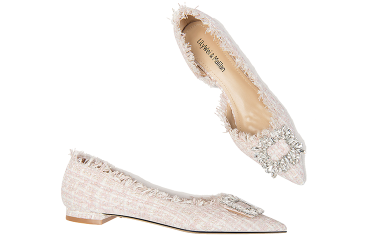 (W) Lily Wei Slip-On Flat 'Moonlight Fabric with Rhinestones' 圖 8