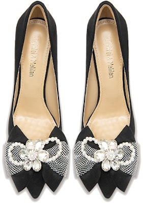 (W) Lily Wei Slip-On Heels 'Hitam Suede-Mutiara Berlian Pita' NN-521 Lookbook (W) Lily Wei Slip-On Heels 'Hitam Suede-Mutiara Berlian Pita' NN-521