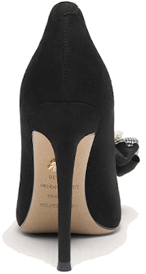 (W) Lily Wei Slip-On Heels 'Hitam Suede-Mutiara Berlian Pita' NN-521 Shop (W) Lily Wei Slip-On Heels 'Hitam Suede-Mutiara Berlian Pita' NN-521