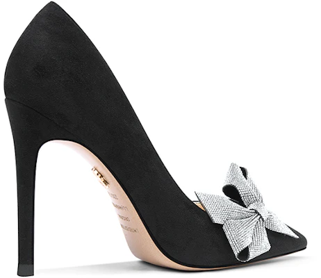 (W) Lily Wei Tacones Sin Cordones 'Negro Ante con Lazo de Cristales' NN-543 Order (W) Lily Wei Tacones Sin Cordones 'Negro Ante con Lazo de Cristales' NN-543