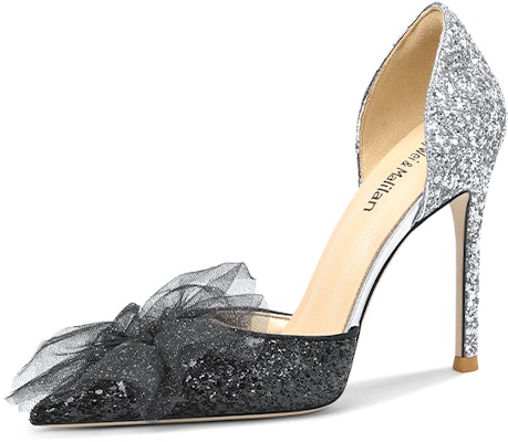 (Women) Lily Wei Slip-On Heels 'Black Swan Glitter Leather' NN-071 Buy (Women) Lily Wei Slip-On Heels 'Black Swan Glitter Leather' NN-071