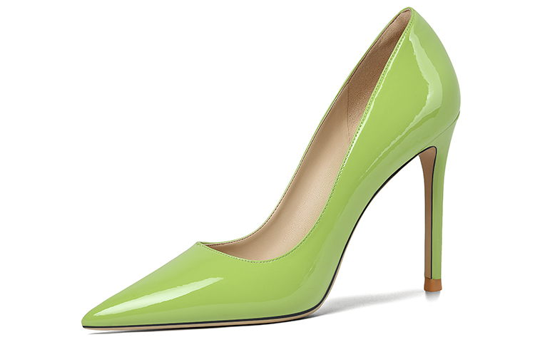 Buy (W) (女性用) リリィ・ウェイ スリッポン ヒール『グロッシー ソリッド ライムグリーン』NN-005-a NN-005-a