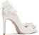 (W) Lily Wei Tumit Slip-On 'Mutiara Rhinestone Bunga Putih' NN-519