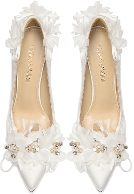 (Women) Lily Wei Slip-On Heels 'Pearl Rhinestone Floral White' NN-519 Lookbook (Women) Lily Wei Slip-On Heels 'Pearl Rhinestone Floral White' NN-519