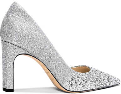 Lily Wei 落入星辰 閃亮皮革亮片一腳蹬高跟鞋 女款 銀色 Order Lily Wei 落入星辰 閃亮皮革亮片一腳蹬高跟鞋 女款 銀色