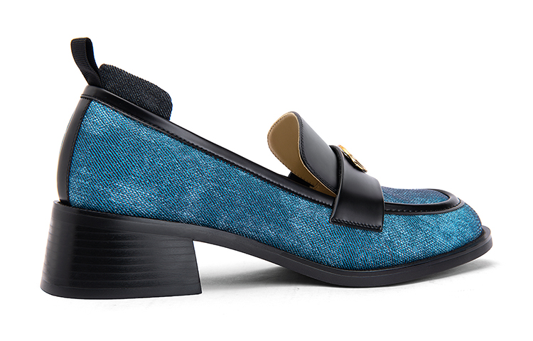 Order (W) リリーウェイ スリッポン ローファー 「メタリックパッチワークブルー」 KF-012