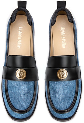 (Women) Lily Wei Slip-On Loafer 'Metallic Patchwork Blue' KF-012 Lookbook (Women) Lily Wei Slip-On Loafer 'Metallic Patchwork Blue' KF-012