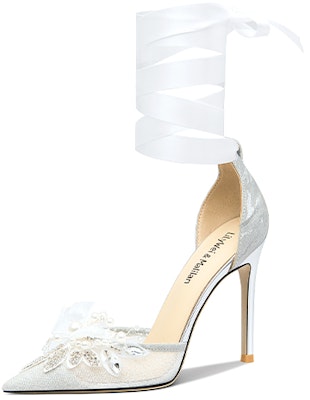(Women) Lily Wei Stiletto 10cm 'Silver Mesh Crystal Ribbon' NN-389 Buy (Women) Lily Wei Stiletto 10cm 'Silver Mesh Crystal Ribbon' NN-389