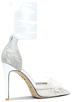 (Women) Lily Wei Stiletto 10cm 'Silver Mesh Crystal Ribbon' NN-389 Order (Women) Lily Wei Stiletto 10cm 'Silver Mesh Crystal Ribbon' NN-389