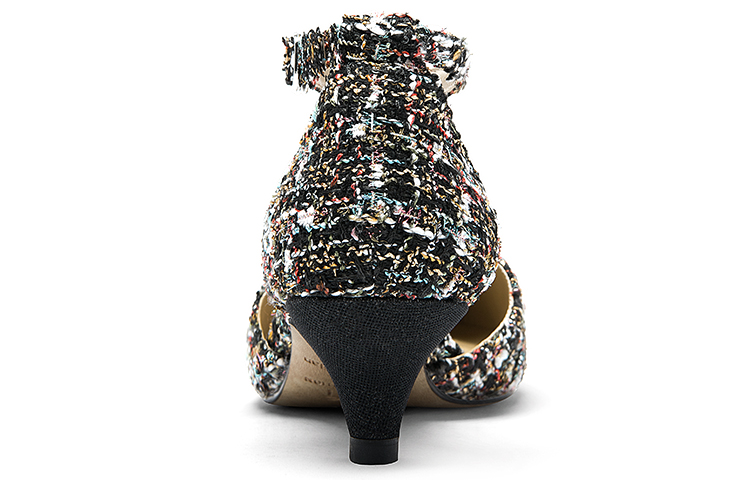 Shop (W) Lily Wei 3厘米细高跟'黑色镂空带扣' L-020-a