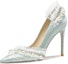 Buy (W) Lily Wei Stiletto 'Renda Aquamarine dan Mutiara' NN-224