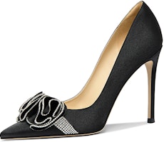 (Women) Lily Wei Stiletto 'Black Floral Rhinestone' NN-522 (Women) Lily Wei Stiletto 'Black Floral Rhinestone' NN-522