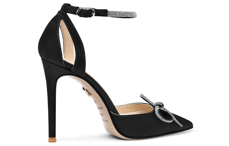 Lookbook (W) Lily Wei Stiletto 'Hitam Satin Hiasan Berlian' NN-169