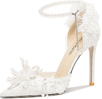 (Women) Lily Wei Stiletto 'Cheese Sweetheart Lace Beaded Elegance' NN-352 (Women) Lily Wei Stiletto 'Cheese Sweetheart Lace Beaded Elegance' NN-352