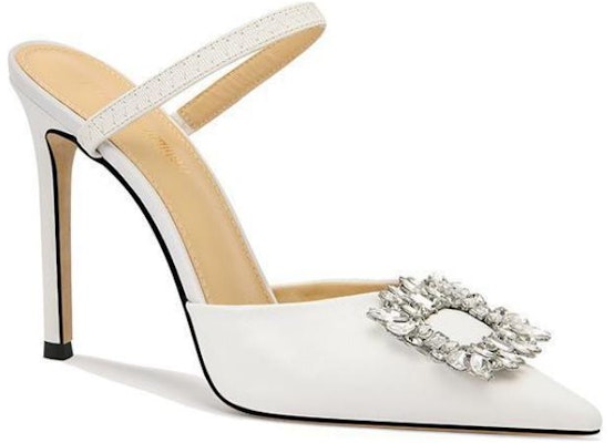 (Women) Lily Wei Stiletto 'Diamond Buckle White' L-061 Order (Women) Lily Wei Stiletto 'Diamond Buckle White' L-061
