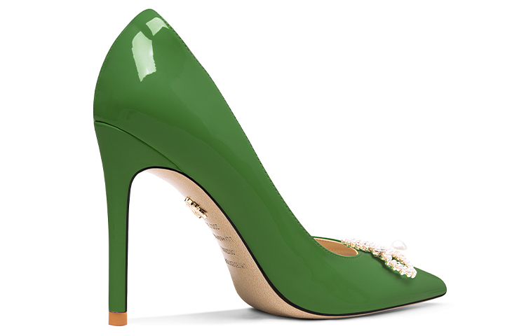 Order (W) Lily Wei Stiletto 'Elegante Verde Patentado' NN-448