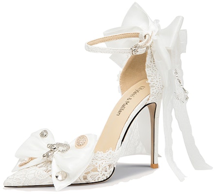 (Women) Lily Wei Stiletto 'Floating Clouds and Butterfly Bow White' NN-374 Buy (Women) Lily Wei Stiletto 'Floating Clouds and Butterfly Bow White' NN-374