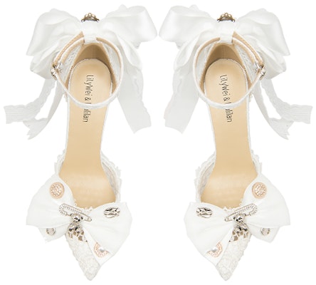 (Women) Lily Wei Stiletto 'Floating Clouds and Butterfly Bow White' NN-374 Lookbook (Women) Lily Wei Stiletto 'Floating Clouds and Butterfly Bow White' NN-374