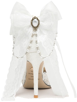 (Women) Lily Wei Stiletto 'Floating Clouds and Butterfly Bow White' NN-374 Shop (Women) Lily Wei Stiletto 'Floating Clouds and Butterfly Bow White' NN-374