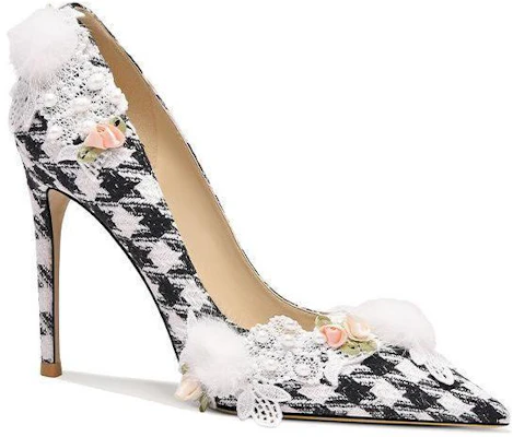 (W) Lily Wei 高跟鞋 '花珍珠格纹' NN-262 Order (W) Lily Wei 高跟鞋 '花珍珠格纹' NN-262