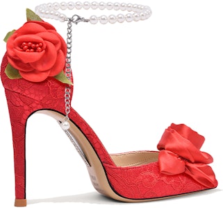 (W) 릴리웨이 스틸레토 '꽃진주 레드' (Lily Wei Stiletto 'Flower Pearl Red') NN-247 Order (W) 릴리웨이 스틸레토 '꽃진주 레드' (Lily Wei Stiletto 'Flower Pearl Red') NN-247