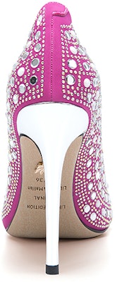 (W) Lily Wei Stiletto 'Elegansi Prancis Rhinestone Merah Muda' NN-453 Shop (W) Lily Wei Stiletto 'Elegansi Prancis Rhinestone Merah Muda' NN-453