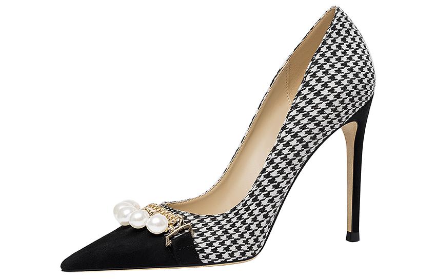 (Women) Lily Wei Stiletto 'Houndstooth Pointed Toe' NN-428
