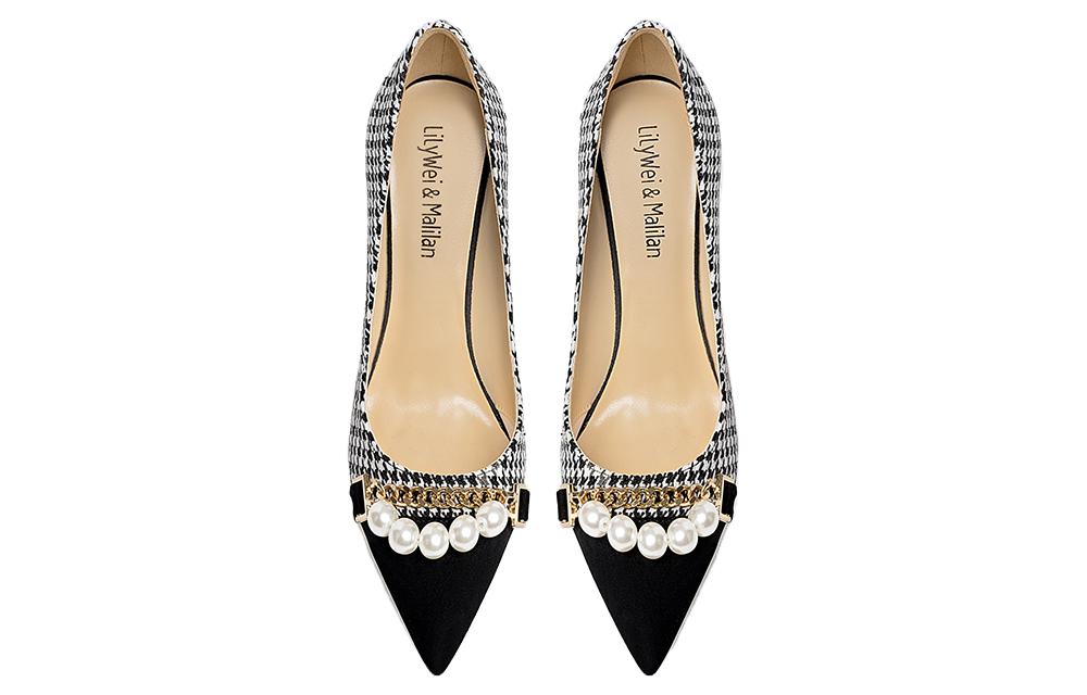 Lookbook (W) Lily Wei Stiletto 'Paruh Tirus Corak Houndstooth' NN-428