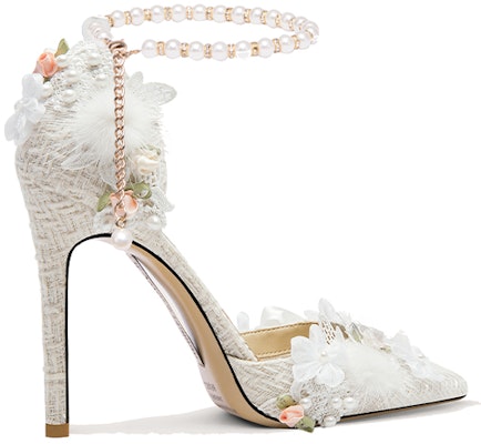 (Women) Lily Wei Stiletto 'Kikyo Flower Feather Pearl' NN-396 Order (Women) Lily Wei Stiletto 'Kikyo Flower Feather Pearl' NN-396