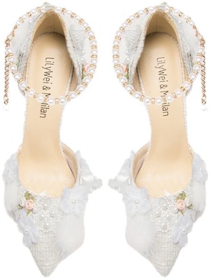 (Women) Lily Wei Stiletto 'Kikyo Flower Feather Pearl' NN-396 Lookbook (Women) Lily Wei Stiletto 'Kikyo Flower Feather Pearl' NN-396