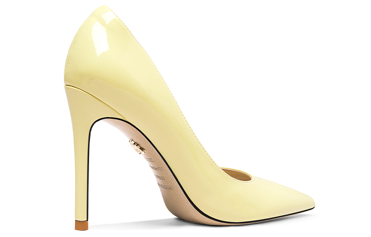 Order Lily Wei 漆皮 休閒舒適 細跟 高跟鞋 10公分 女款 淺黃色