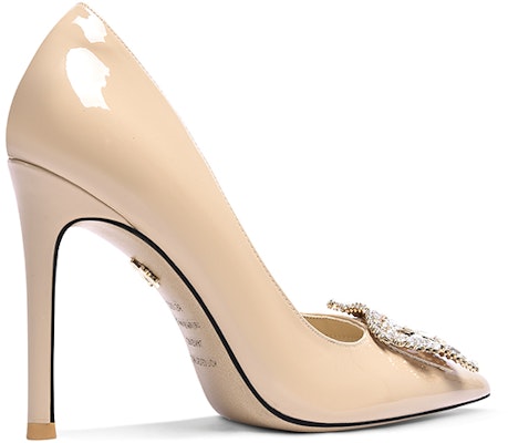 (Women) Lily Wei Stiletto 'Nude Patent Crystal Buckle' NN-229 Order (Women) Lily Wei Stiletto 'Nude Patent Crystal Buckle' NN-229