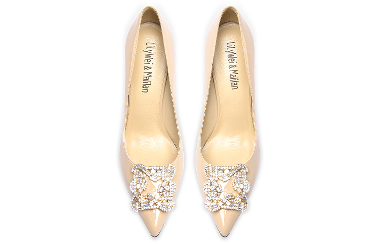 Lookbook (W) 女性用 リリ・ウェイ スティレット 'ヌードパテントクリスタルバックル' NN-229 NN-229