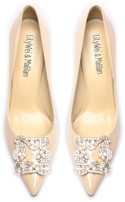 (Women) Lily Wei Stiletto 'Nude Patent Crystal Buckle' NN-229 Lookbook (Women) Lily Wei Stiletto 'Nude Patent Crystal Buckle' NN-229