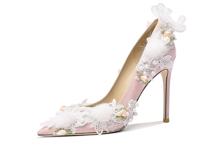 (Women) Lily Wei Stiletto 'Pink Pearl Floral' NN-226