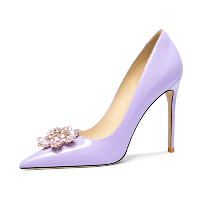 (W) Lily Wei Stiletto 'Purple Patent Fashion'