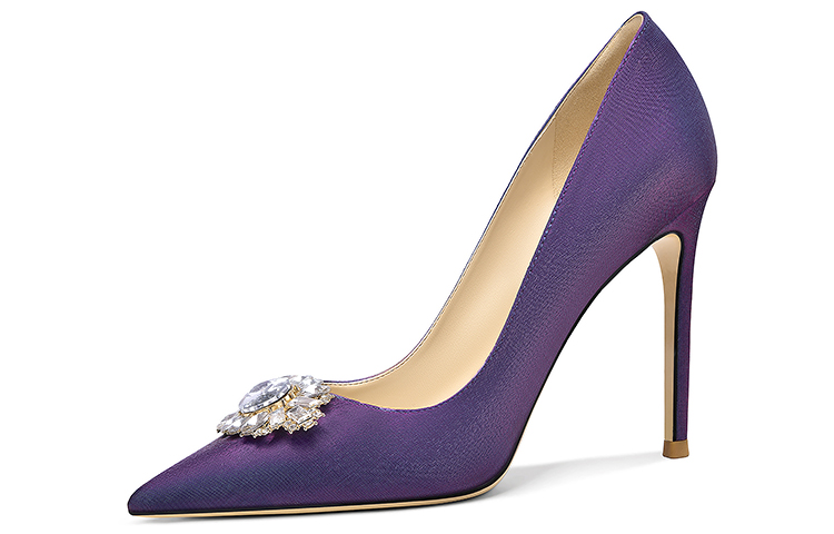 (Women) Lily Wei Stiletto 'Purple Rhinestone' NN-213