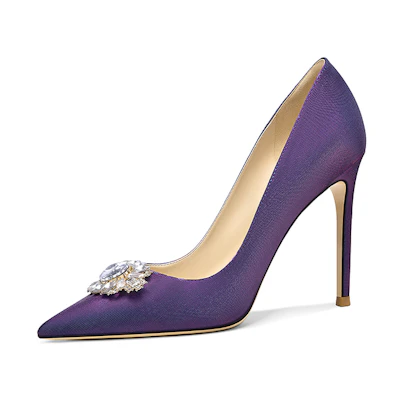 (W) Lily Wei Stiletto 'Purple Rhinestone'