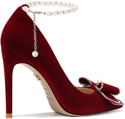 (W) 莉莉韦红色珍珠蝴蝶高跟鞋 NN-559 Order (W) 莉莉韦红色珍珠蝴蝶高跟鞋 NN-559