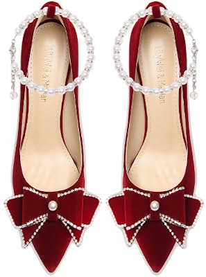 (W) 莉莉韦红色珍珠蝴蝶高跟鞋 NN-559 Lookbook (W) 莉莉韦红色珍珠蝴蝶高跟鞋 NN-559